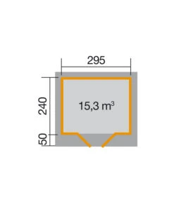 Weka Designhaus 126 Gr.2, Ca. B361/H225/T316 Cm 5 Weka Designhaus 126 Gr.2, Ca. B361/H225/T316 Cm -Gartenleben Verkauf 1810035 BildD 001 BBH28mmChillOut1Gr2nat
