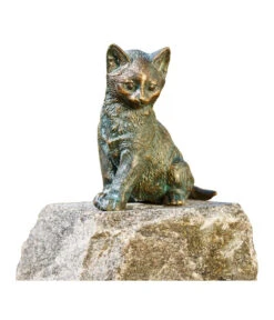 Rottenecker Bronze-Katze Sitzend, 12 X 8 X 13 Cm