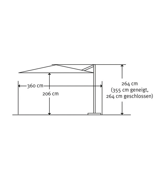 Schneider Ampelschirm Rhodos Twist, Quadratisch, Ca. B300/T300 Cm 7 Schneider Ampelschirm Rhodos Twist, Quadratisch, Ca. B300/T300 Cm – Bild 5