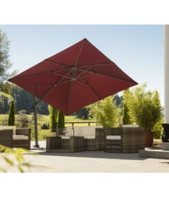 Schneider Ampelschirm Rhodos Twist, Quadratisch, Ca. B300/T300 Cm 8 Schneider Ampelschirm Rhodos Twist, Quadratisch, Ca. B300/T300 Cm -Gartenleben Verkauf 2451953 WE MO 001 RhodosTwistBordeaux