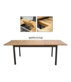 Dehner Teak-Ausziehtisch Colmar, Ca. B152-210/H76/T89 Cm -Gartenleben Verkauf 2785608 WE IG 001 DehnerHolztischCalais