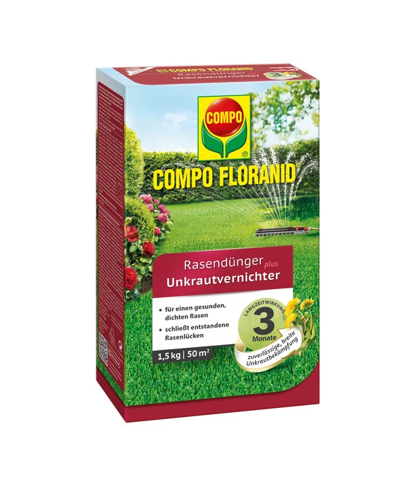 COMPO Floranid® Rasendünger Plus Unkrautvernichter 3 COMPO Floranid® Rasendünger Plus Unkrautvernichter