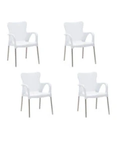 Best Alu-Stapelsessel Maui, 4er Set