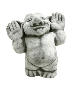 Denscho Stein-Troll Hände Hoch, 13 X 19 X 25 Cm