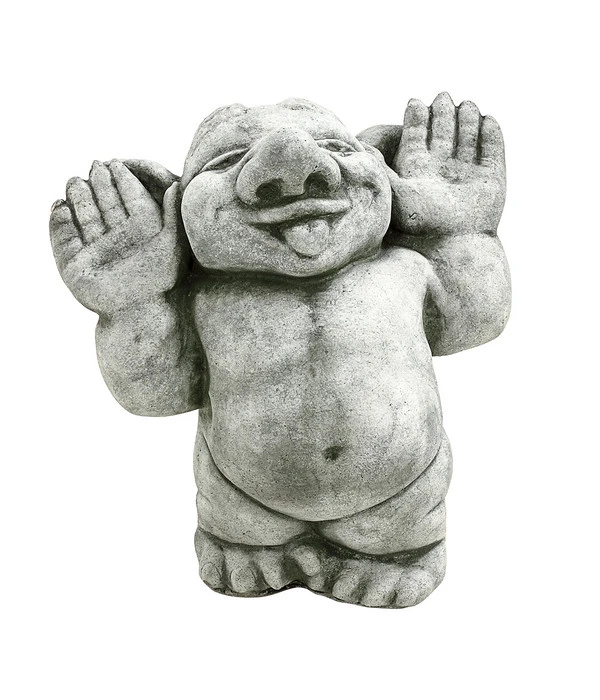 Denscho Stein-Troll Hände Hoch, 13 X 19 X 25 Cm 3 Denscho Stein-Troll Hände Hoch, 13 X 19 X 25 Cm