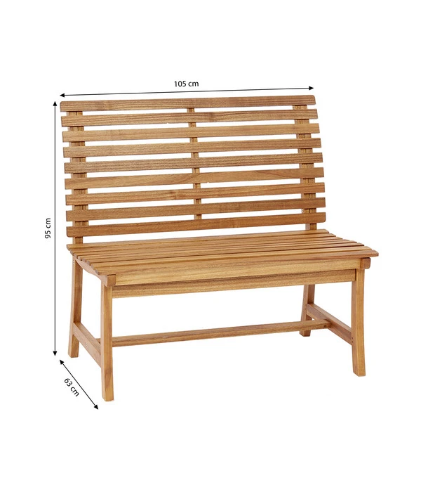 Dehner Akazienbank Paisley, 2-Sitzer 7 Dehner Akazienbank Paisley, 2-Sitzer – Bild 5