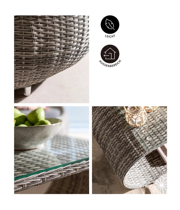 Dehner Geflechtlounge Avani, 4-teilig 6 Dehner Geflechtlounge Avani, 4-teilig – Bild 5