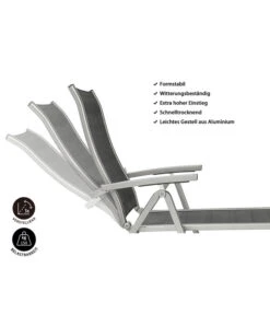 Dehner Gartenliege Chicago, Ca. B70/H72/T180 Cm -Gartenleben Verkauf 4210258 WE IG 001 DehnerGartenliegeChicago