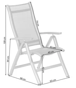 Dehner Klappsessel Chicago, Hochlehner 15 Dehner Klappsessel Chicago, Hochlehner -Gartenleben Verkauf 4210316 WE FS 001 SkizzeKlappsesselChicago