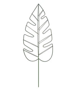 Dehner Metall-Dekorankhilfe Monstera, Ca. H120 Cm, Dunkelgrün