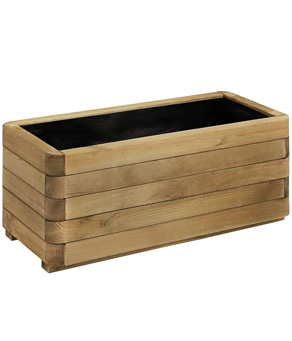 Holz-Pflanzkasten, Ca. B90/H35/T40 Cm, Braun 3 Holz-Pflanzkasten, Ca. B90/H35/T40 Cm, Braun