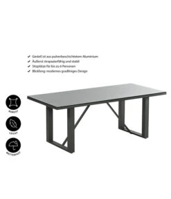 Dehner Alutisch Monaco, Ca. B200/H73/T90 Cm -Gartenleben Verkauf 4424891 WE IG 001 TischMonaco