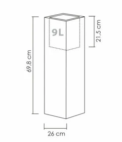 Scheurich Kunststoff-Topf C-Cube High, Quadratisch, Ca. B26/H70/T26 Cm 11 Scheurich Kunststoff-Topf C-Cube High, Quadratisch, Ca. B26/H70/T26 Cm -Gartenleben Verkauf 4496501 WE BG 001 ScheurichTopfCCubeHigh