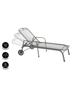 MWH Gartenliege Savoy, Ca. B81/H52/T187 Cm -Gartenleben Verkauf 5312897 WE IG 001 MwhGartenliegeSavoyMetLiegeSavoyEGrau