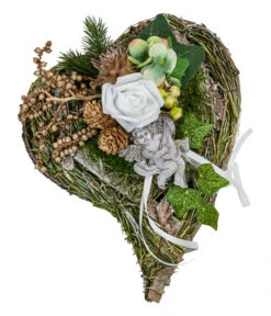 Grabgesteck Perth, Herzförmig, Ca. B23/H14/T30 Cm