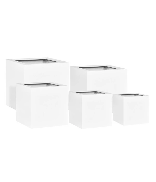 Fleur Ami Kunststoff-Topf New Tribeca, Quadratisch, Weiß 4 Fleur Ami Kunststoff-Topf New Tribeca, Quadratisch, Weiß – Bild 2