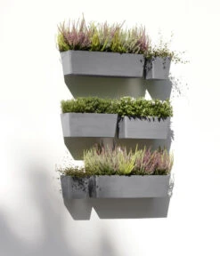 Ecopots Kunststoff-Kasten Manhattan Mit Wassersystem, Grau -Gartenleben Verkauf 6614895 WE MO 001 EcopotsKunststoffTopfManhattanWallSmitWassersystemquadratischgrau