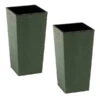 Siena Garden Kunststoff-Topf ECO Nizza, Konisch, Grün, Ca. B25/H46,5/T25 Cm, 2er-Set -Gartenleben Verkauf 6655070 WE FS 001 PflanzgefaesseEcoNizzaGruen