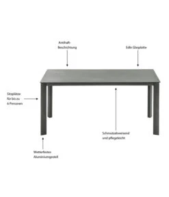 Dehner Gartentisch Nancy, Ca. B160/H75/T90 Cm 16 Dehner Gartentisch Nancy, Ca. B160/H75/T90 Cm -Gartenleben Verkauf 6701734 WE IG 001 TischNancy
