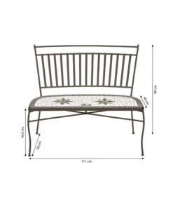 Dehner Mosaikbank Diana, 2-Sitzer -Gartenleben Verkauf 6701791 WE IG 001 MosaikbankDiana