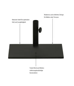 Dehner Balkonschirmständer, 20 Kg -Gartenleben Verkauf 6703573 WE IG 001 Balkonschirmstaender