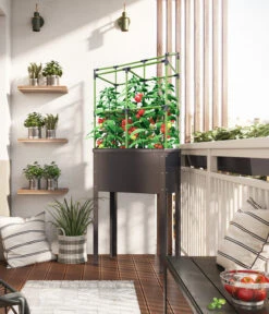 Bio Green Metallhochbeet City Jungle Heidelberg, Ca. B60/H162/T31,5 Cm -Gartenleben Verkauf 6731590 WE MO 001 BioGreenMetallhochbeetCityJungleHeidelbergNEU