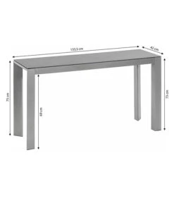 Dehner Balkontisch Chicago, Ca. B133,5/H75/T42 Cm -Gartenleben Verkauf 6734651 WE BG 001 BalkontischChicagoSchmalNE