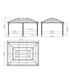 Sojag Pavillon Meridien 12x16, Ca. B485/H270/T365 Cm -Gartenleben Verkauf 6752737 WE FS 002 PavillionMeridien