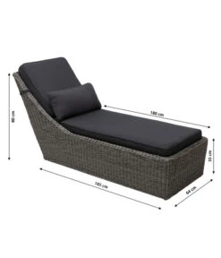 Dehner Sunlounger Toska, Ca. B64/H80/T180 Cm -Gartenleben Verkauf 6875744 WE BG 001 LiegeToskaNeu