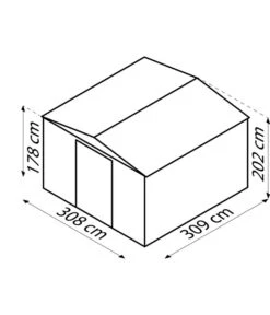 Globel Gerätehaus Somnium 1010, Ca. B308/H202/T309 Cm 7 Globel Gerätehaus Somnium 1010, Ca. B308/H202/T309 Cm -Gartenleben Verkauf 6882179 WE DE 001 Somnium andereMasse
