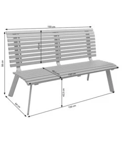 Dehner Bank London, 3-Sitzer -Gartenleben Verkauf 6893762 6893770 6893788 WE DE 001 AlubankLondonSkizze