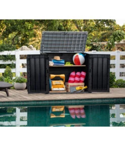 Keter Aufbewahrungsbox Store It Midi, Schwarz, 880 Liter, Ca. B132/H113,5/T71,5 Cm -Gartenleben Verkauf 6894893 WE MO 001 KeterMuelltonnenbox