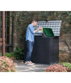 Keter Aufbewahrungsbox Store It Midi, Schwarz, 880 Liter, Ca. B132/H113,5/T71,5 Cm -Gartenleben Verkauf 6894893 WE MO 004 KeterMuelltonnenbox