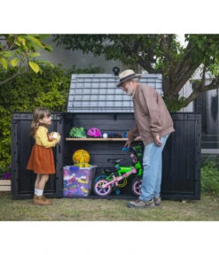 Keter Aufbewahrungsbox Store It Midi, Schwarz, 880 Liter, Ca. B132/H113,5/T71,5 Cm -Gartenleben Verkauf 6894893 WE MO 005 KeterMuelltonnenbox