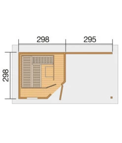 Weka Saunahaus Salo 2, Ca. B646/H237/T338 Cm -Gartenleben Verkauf 6913826 WE DE 001 WekaSaunahausSaloGrundriss