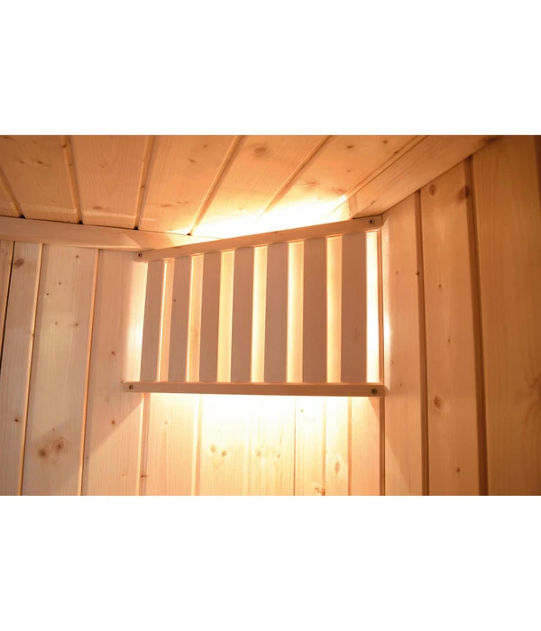 Weka Ecksauna Varberg Mit Glastür Und Fenster Inkl. Ofen, Ca. B194/H199/T194 Cm 11 Weka Ecksauna Varberg Mit Glastür Und Fenster Inkl. Ofen, Ca. B194/H199/T194 Cm – Bild 9