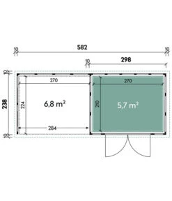 Wolff Finnhaus Metallgerätehaus Eleganto 3024, Inkl. Lounge Links Mit Fenster, Ca. B602/H227/T258 Cm -Gartenleben Verkauf 6929574 WE DE 001 FinnhausMetallgeraetehausLounge