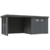 Wolff Finnhaus Metallgerätehaus Eleganto 3024, Inkl. Lounge Links Mit Fenster, Ca. B602/H227/T258 Cm -Gartenleben Verkauf 6929574 WE FS 001 FinnhausMetallgeraetehausLounge