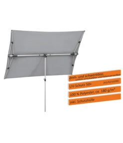 Schneider Sonnenschirm Novara, Rechteckig, Ca. B190/T140 Cm -Gartenleben Verkauf 6953541 WE IG 001 SchneiderSonnenschirmNovarasilvergrau