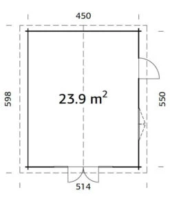 Palmako Gartenhaus Irene, Ca. B514/H287/T598 Cm -Gartenleben Verkauf 6975288 WE BG 001 BlockbohlenhausIreneNat