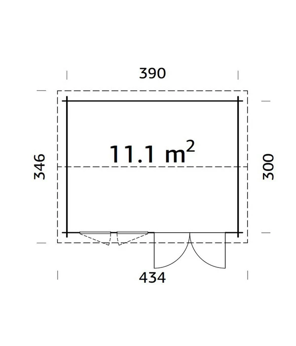 Palmako Gartenhaus Iris, Ca B434/H245/T346 Cm 5 Palmako Gartenhaus Iris, Ca B434/H245/T346 Cm – Bild 3