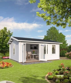 Palmako Gartenhaus Iris, Ca. B574/H262/T448 Cm -Gartenleben Verkauf 6975569 WE MO 001 BlockbohlenhausIrisNatur