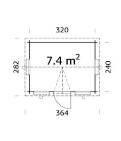Palmako Gartenhaus Claudia, Ca. B362/H249/T284 Cm -Gartenleben Verkauf 6975601 WE BG 001 BlockbohlenhausClaudiaNatur
