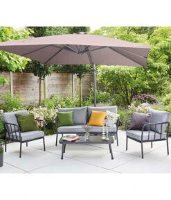 Siena Garden Ampelschirm California N+, Quadratisch, Ca. B250/T250 Cm -Gartenleben Verkauf 6987945 WE MO 001 SienaGardenAmpelschirm250x250cmTaupe