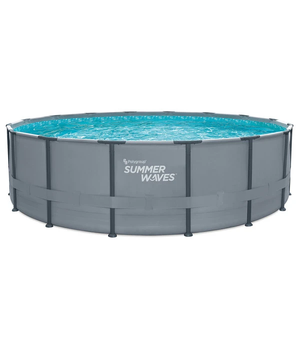 Summer Waves Frame Pool, Anthrazit, Rund 3 Summer Waves Frame Pool, Anthrazit, Rund