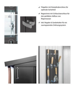 Biohort Gerätehaus Europa 3, Ca. B264/H203/T176 Cm -Gartenleben Verkauf M500000100 WE IG 001 BiohortGeraetehausEuropa3